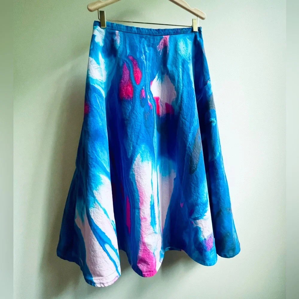 One Of A Kind Custom Print Artisan Designed Skirt